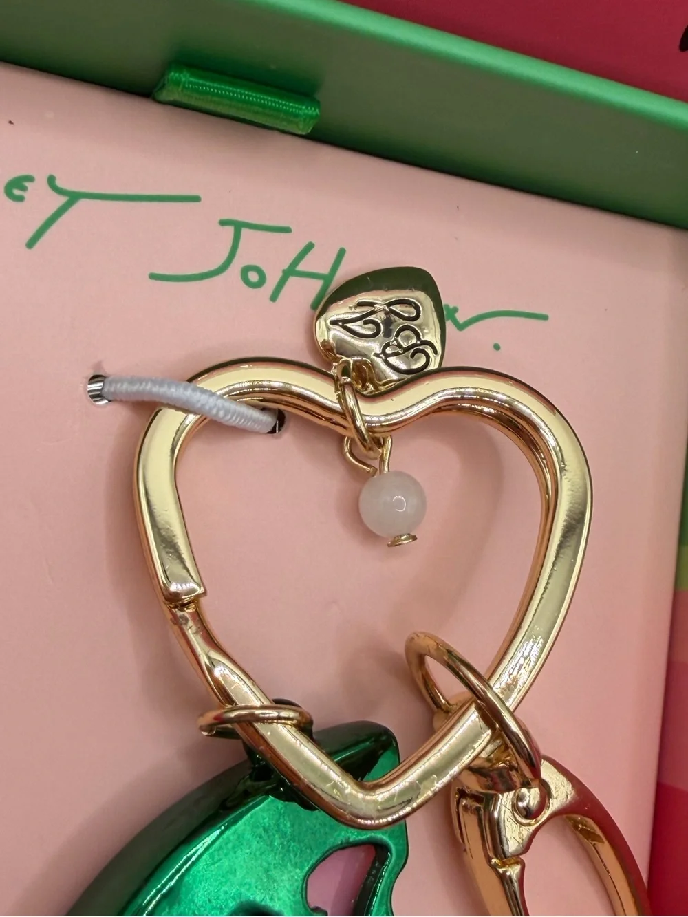 Betsey Johnson Crystal Watermelon Keychain Bag Charm NIB Summer Fruit